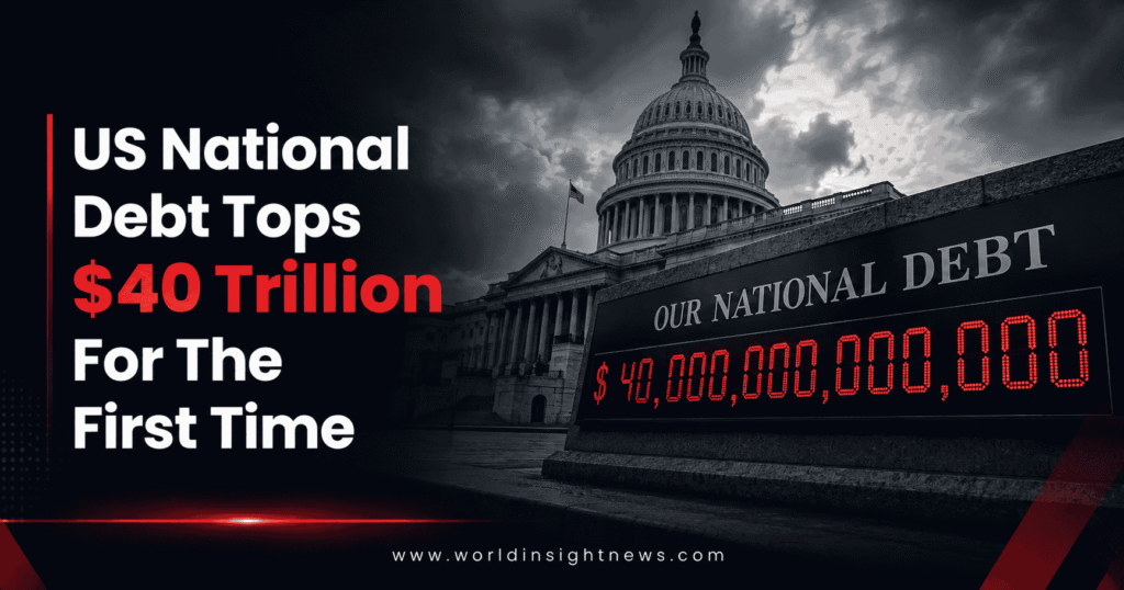 US national debt clock displaying $40,000,000,000,000 beside the US Capitol dome