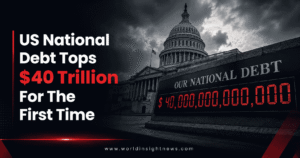 US national debt clock displaying $40,000,000,000,000 beside the US Capitol dome