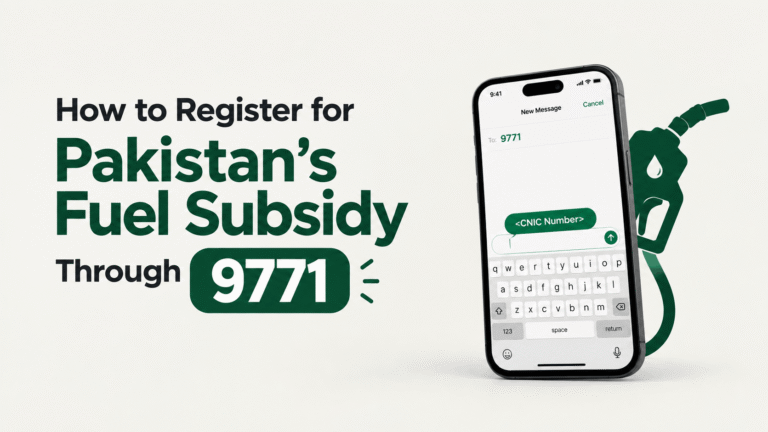 How to Register for Pakistan's Fuel Subsidy Through 9771